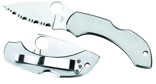 Dragonfly 2 2.31" Clip Point Serrated Folding Knife - Stainless