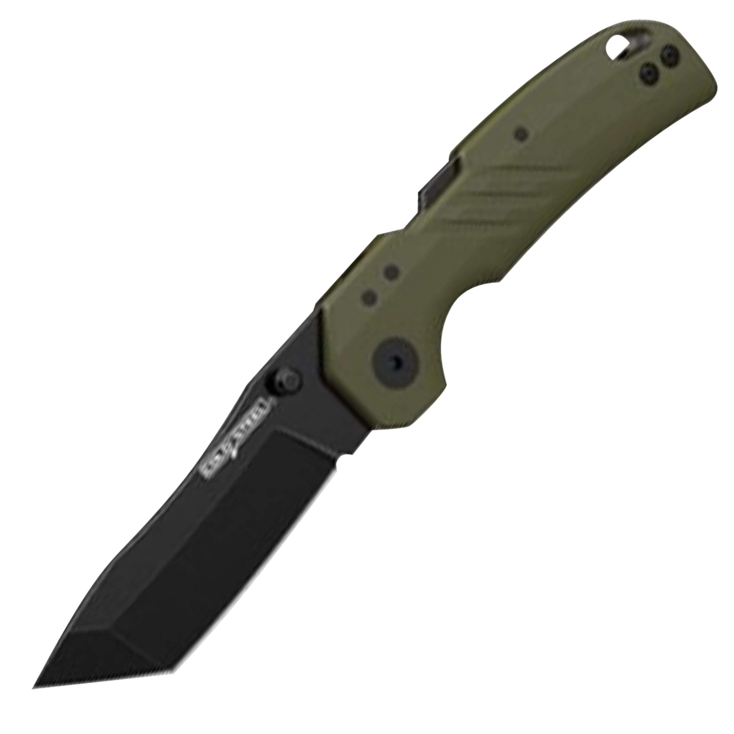 Engage 3" Folding Tanto Plain Knife - Black\OD Green