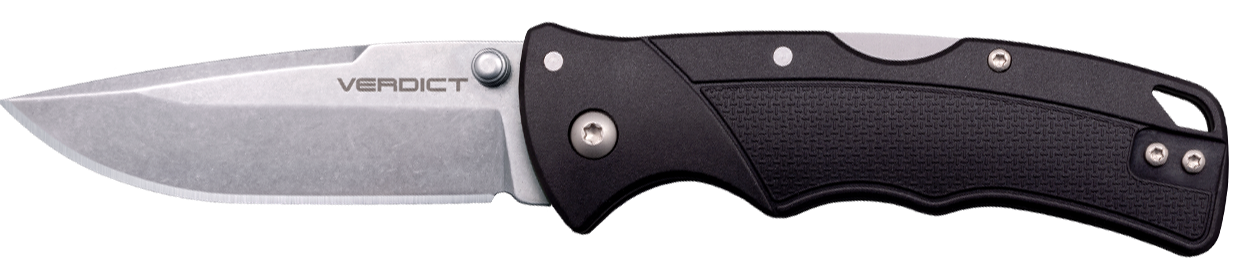 Verdict EDC 3" Tanto Plain Folding Knife - Black