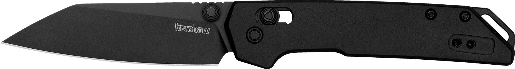 Iridium Mini 3" Folding Reverse Tanto Plain Blade Knife - Black Oxide