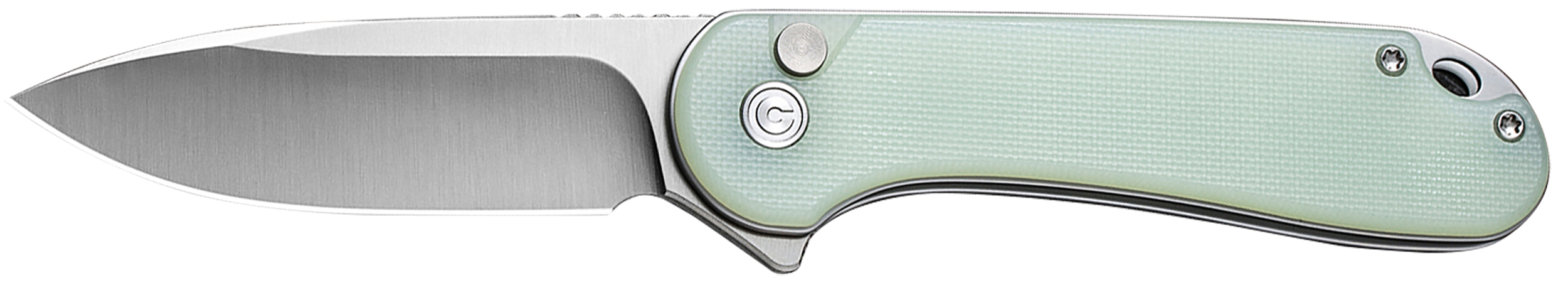 Elementum II  EDC 2.96" Folding Drop Point Plain Knife - Natural G10 Handle