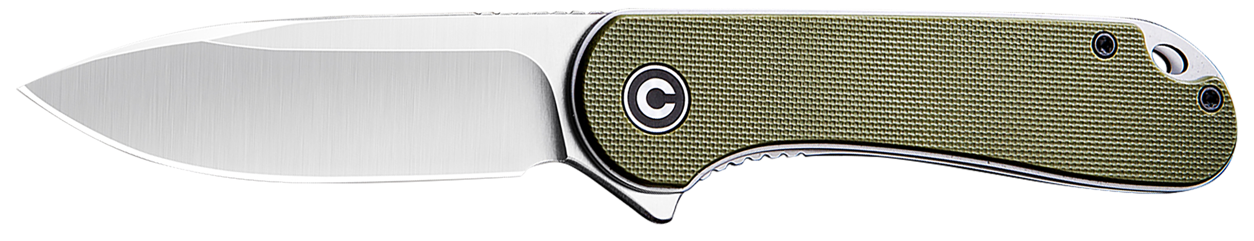 Elementum 2.96" Folding Plain Knife - Green